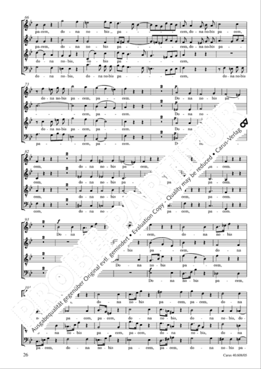 Missa Sancti Bernardi von Offida in B 4-Part scores gallery preview page 27