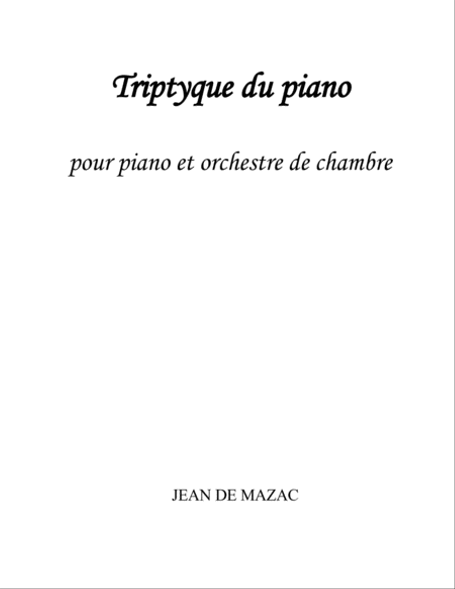 Triptyque du piano Triptyque du piano Chamber Orchestra scores gallery preview page 2