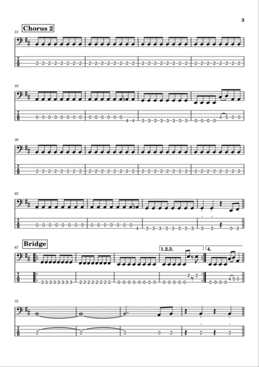 Rebel Yell Guitar Tablature scores gallery preview page 3