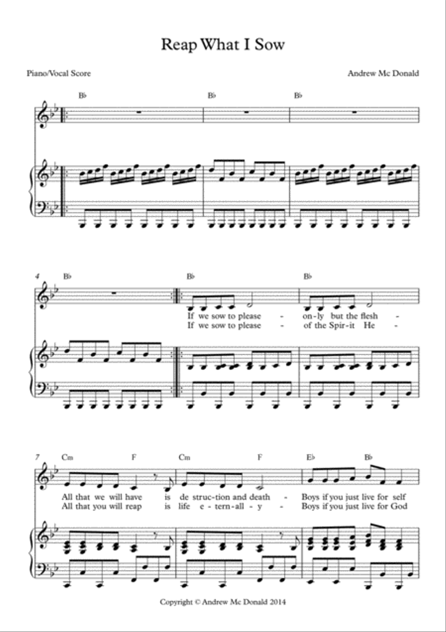 Reap What I Sow Voice scores gallery preview page 2