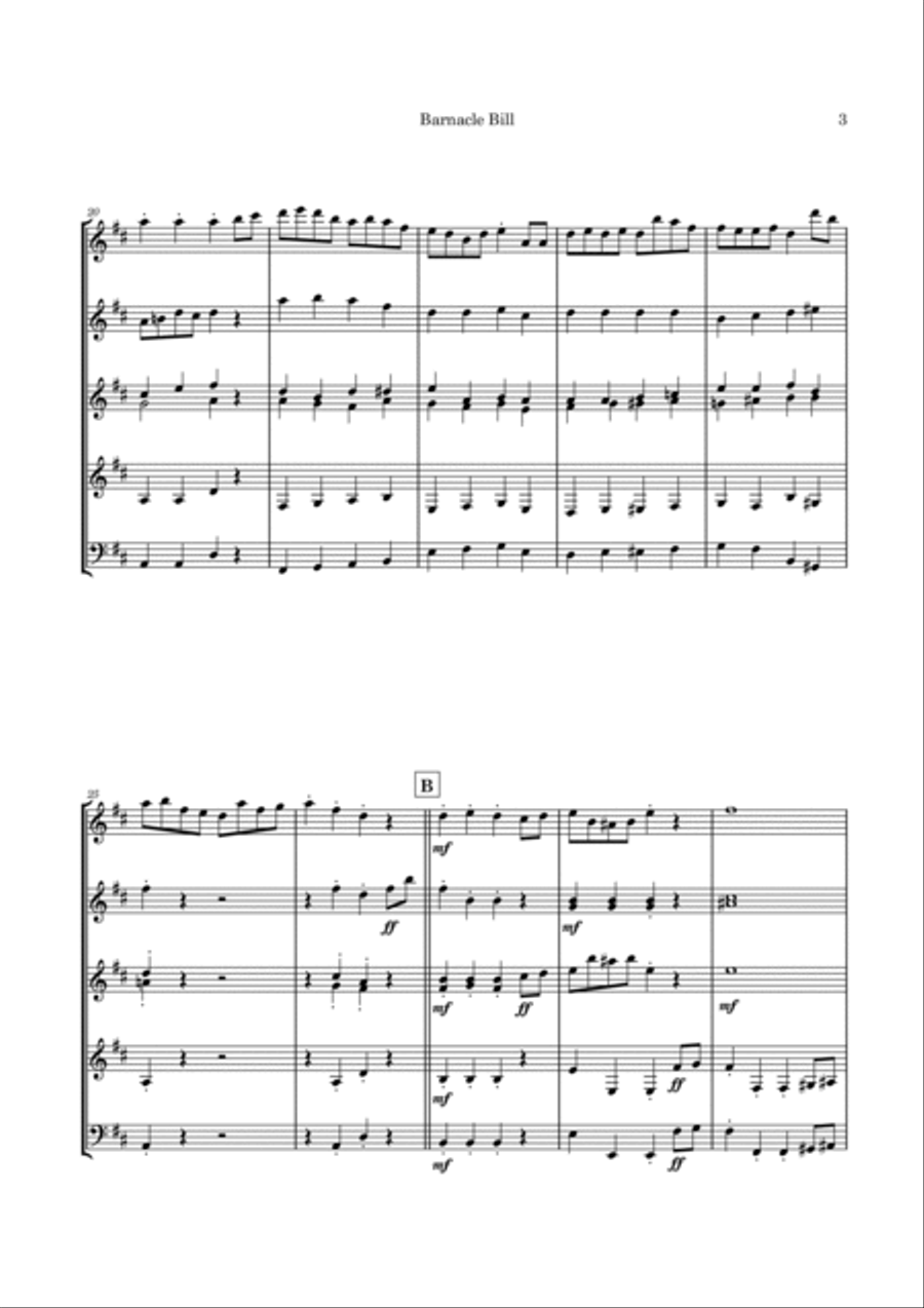 Barnacle Bill Guitar Ensemble scores gallery preview page 6