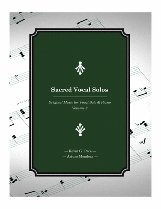 Book cover for Sacred Vocal Solos for soprano or tenor solo with piano accompaniment - Volume 2