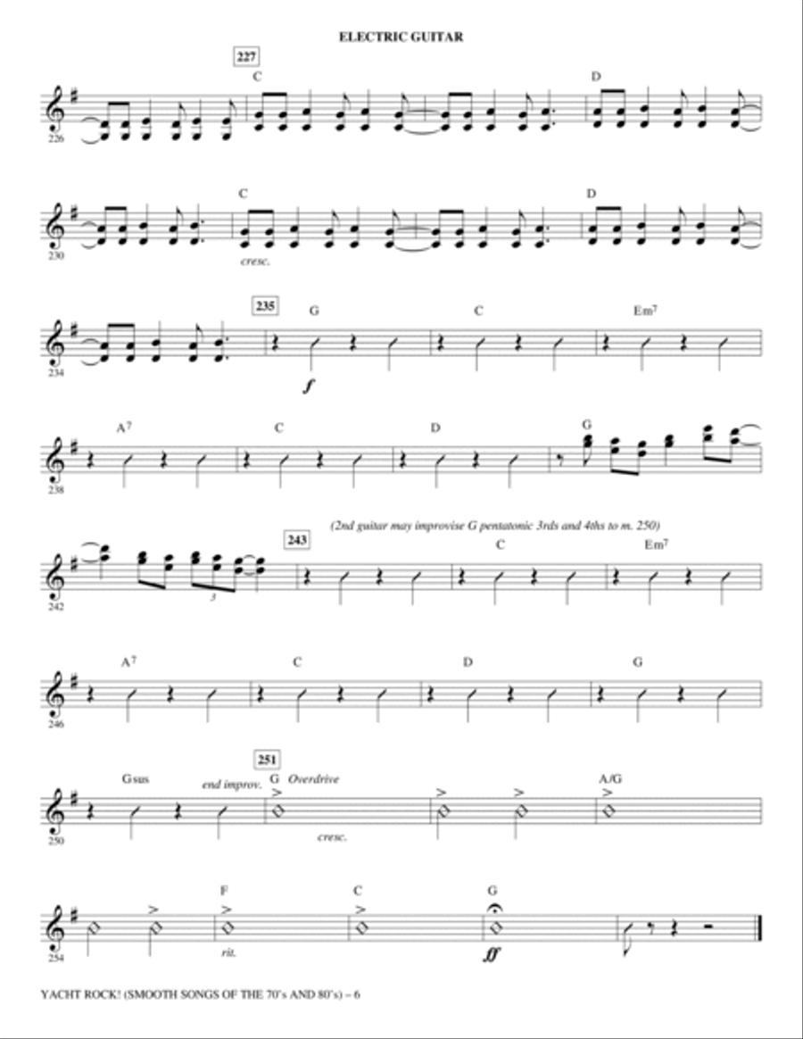 Yacht Rock! (Smooth Songs of the '70s and '80s) - Electric Guitar Choir scores gallery preview page 6