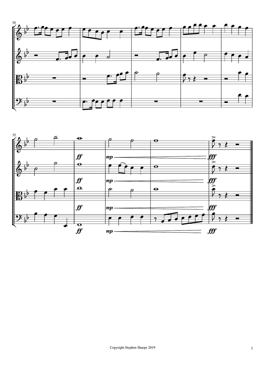 Marie's Wedding String Quartet String Quartet scores gallery preview page 3