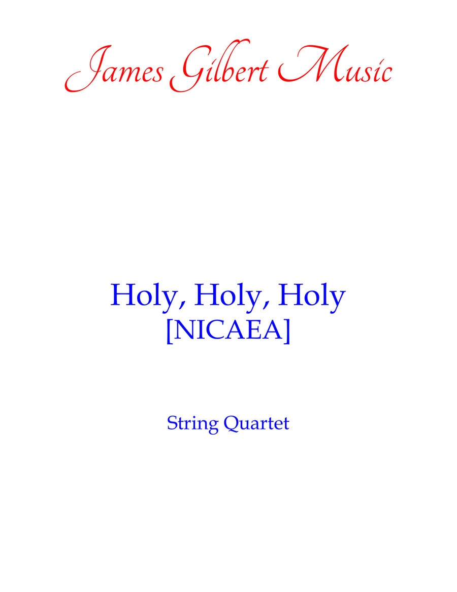 Holy, Holy, Holy Holy, Holy, Holy String Quartet scores gallery preview page 1