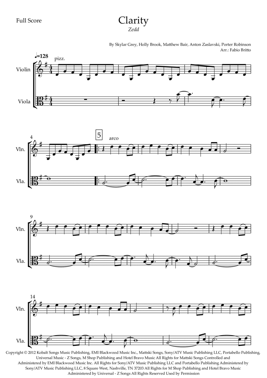 Clarity Clarity String Duet scores gallery preview page 1