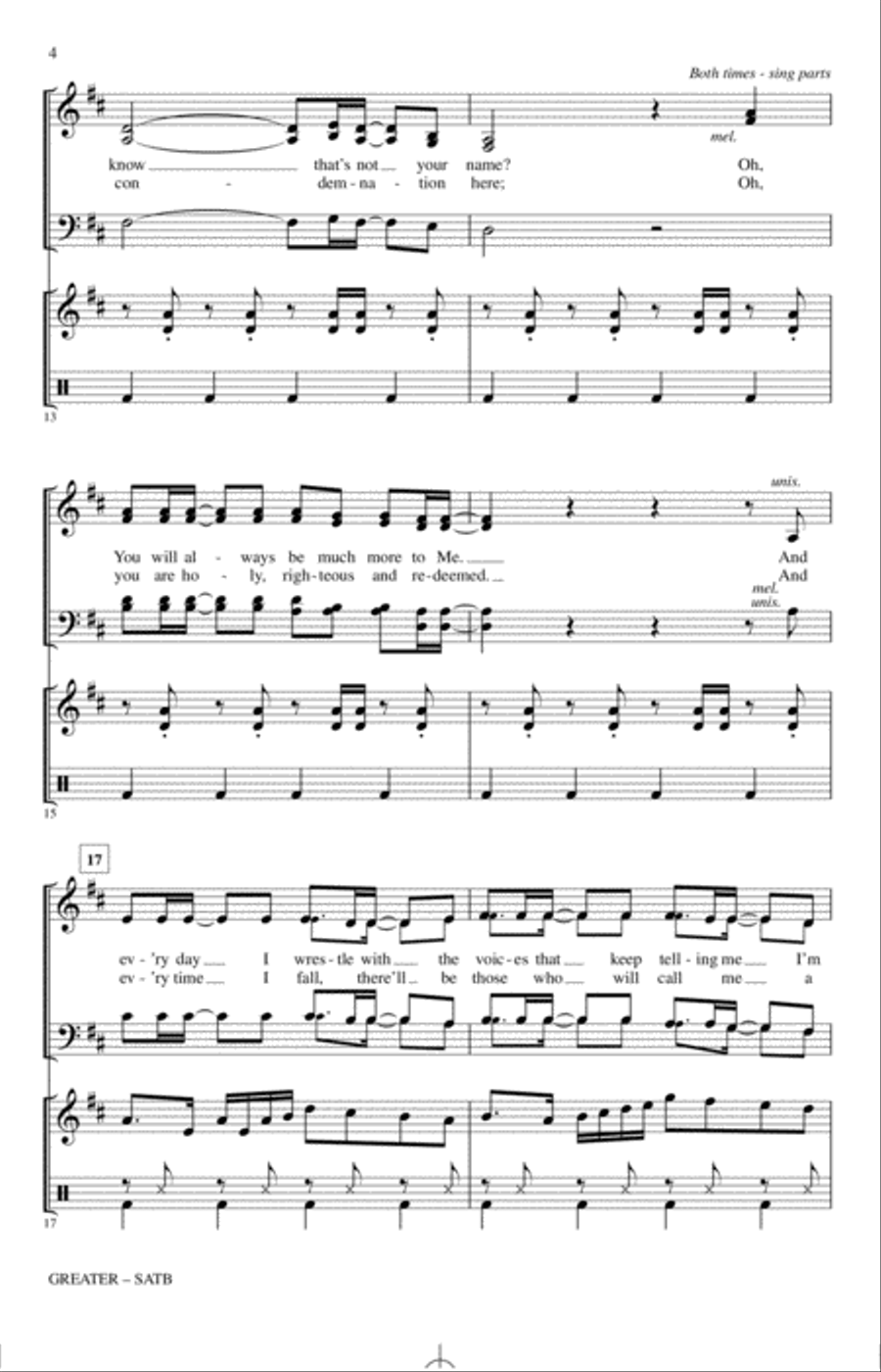 Greater Greater 4-Part scores gallery preview page 3