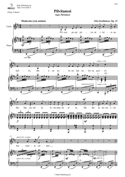 Pilvitanssi, Op. 15 (D Major)