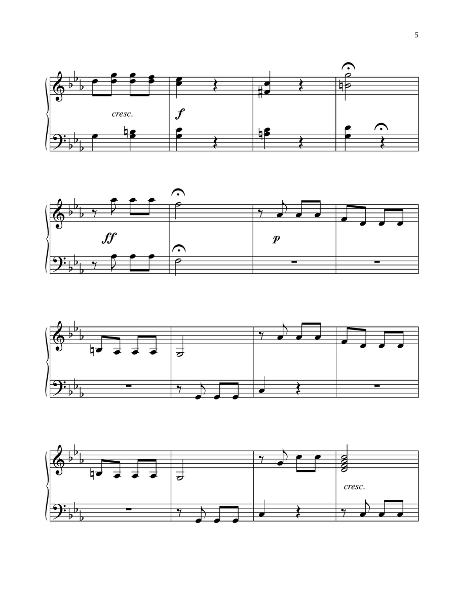 Symphony No. 5, Movement 1 (from Fantasia 2000) Voice scores gallery preview page 2