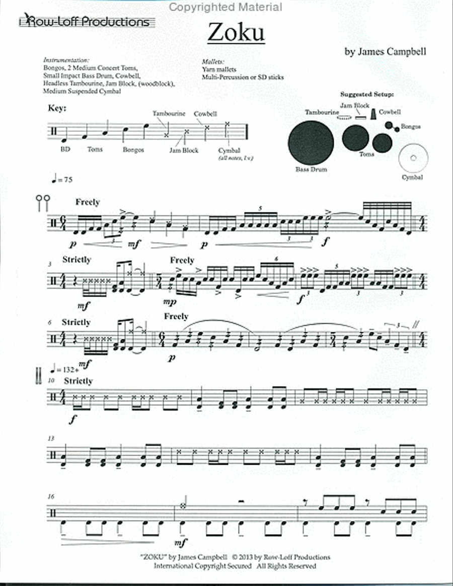 Zoku - Multi-Percussion Percussion scores gallery preview page 2