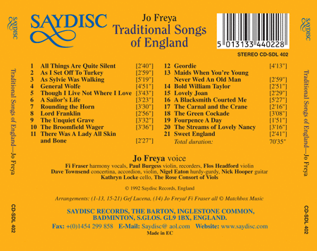 Traditional Songs Of England