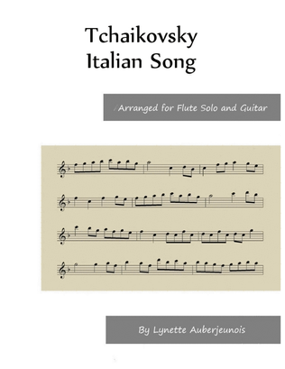Book cover for Italian Song - Flute Solo with Guitar Chords