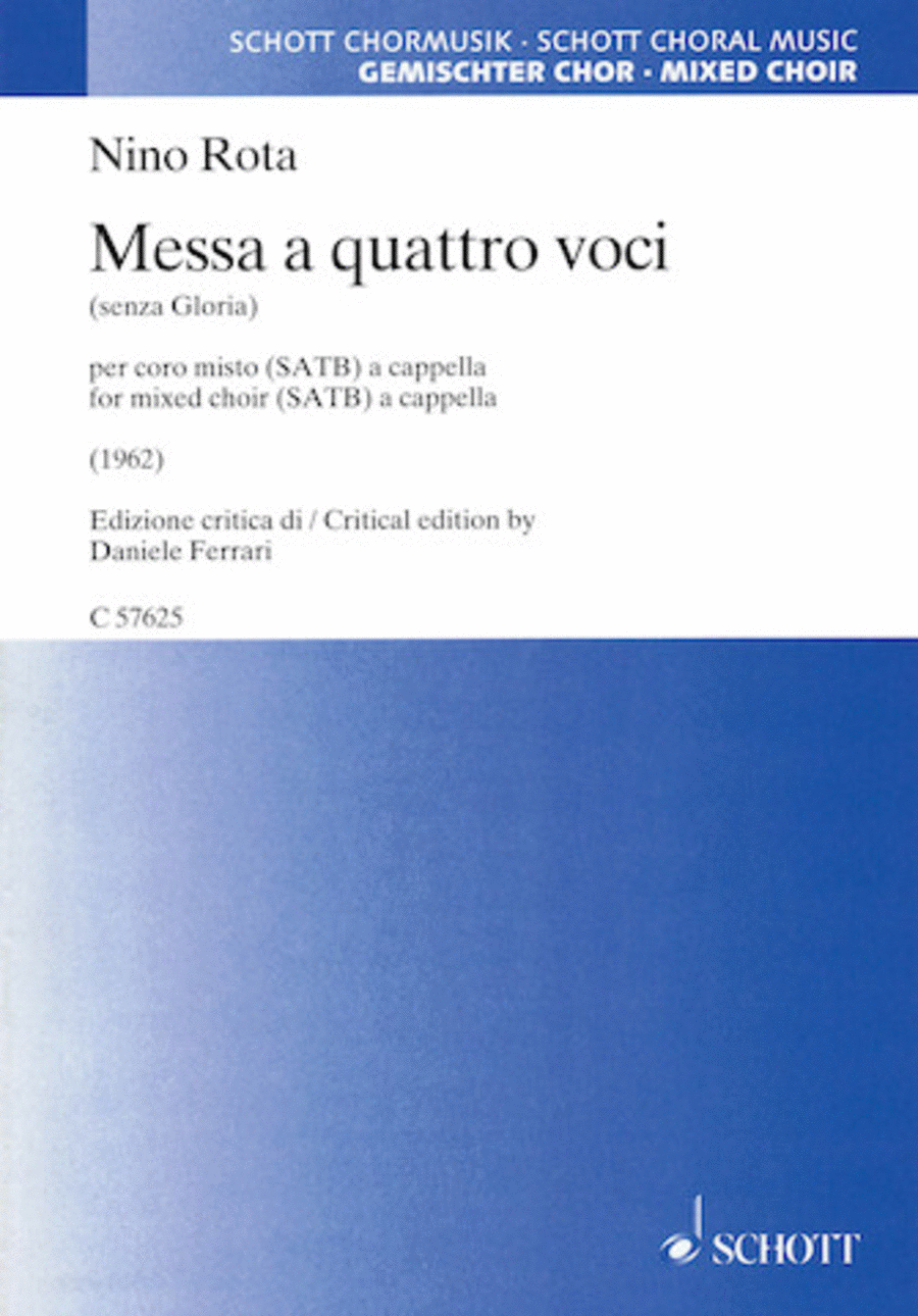 Messa a Quatro Voci 4-Part scores gallery preview page 1