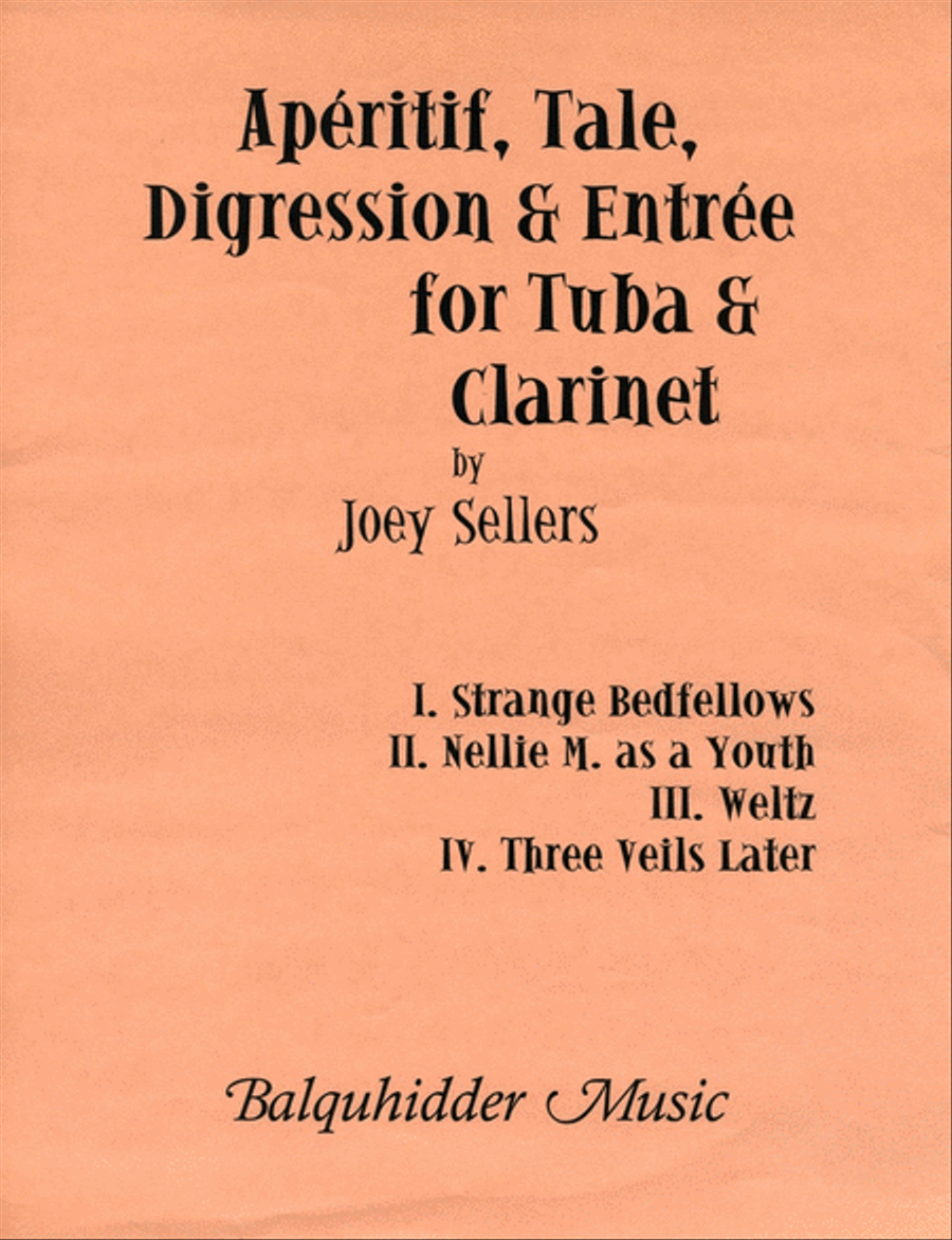Aperitif, Tale, Digression and Entree B-Flat Clarinet scores gallery preview page 1