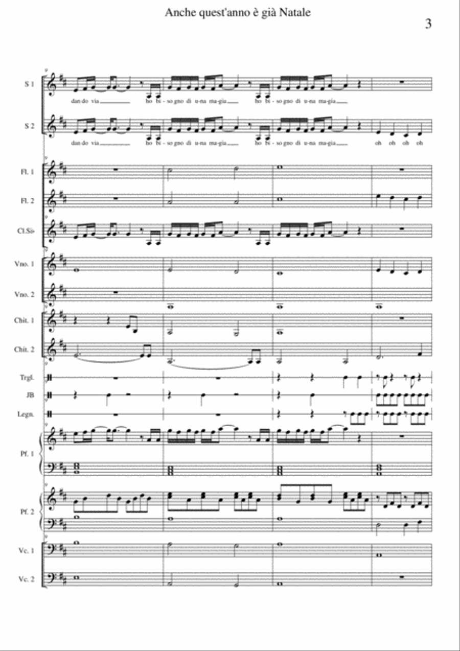 Anche quest'anno è già Natale Choir scores gallery preview page 3