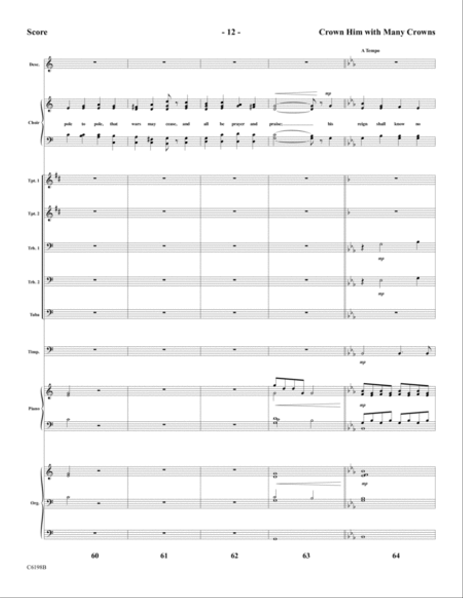 Crown Him With Many Crowns Choir scores gallery preview page 14