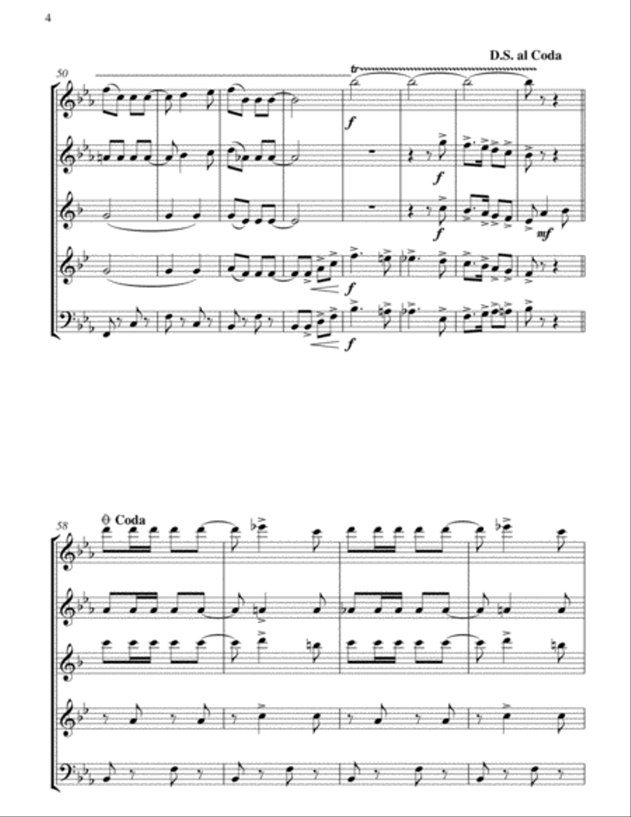 Those Magnificent Men In Their Flying Machines Woodwind Quintet scores gallery preview page 5