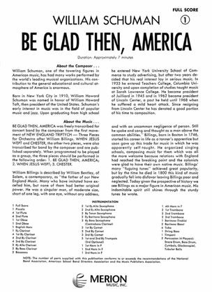 Book cover for Be Glad Then, America