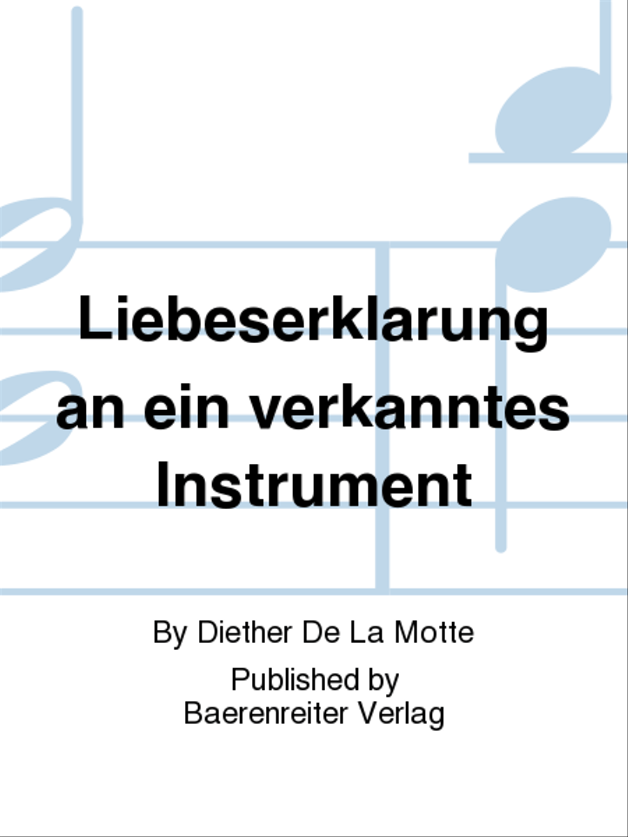 Liebeserklärung an ein verkanntes Instrument (1977) Accordion scores gallery preview page 1
