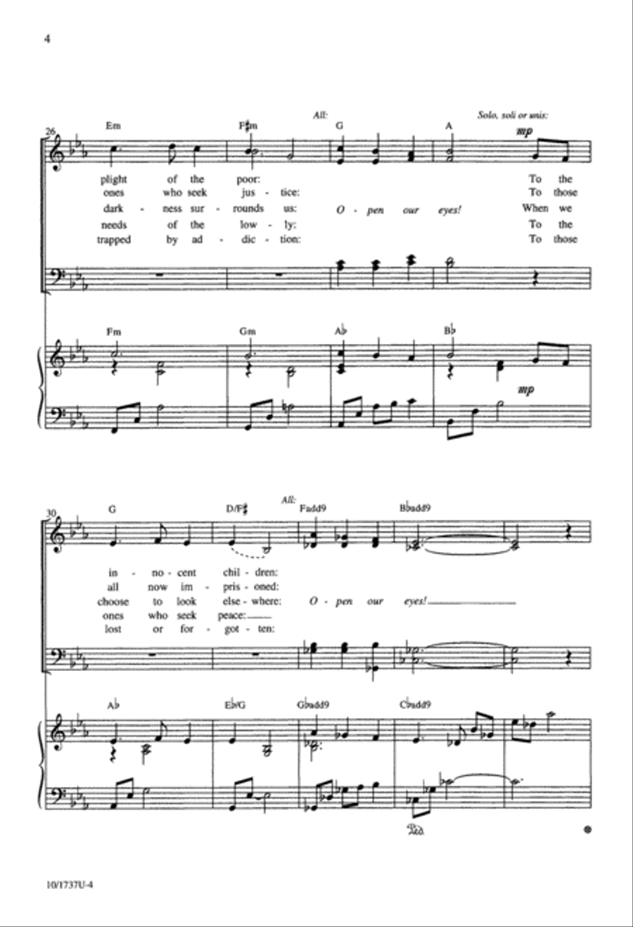 Open Our Eyes Open Our Eyes 4-Part scores gallery preview page 4