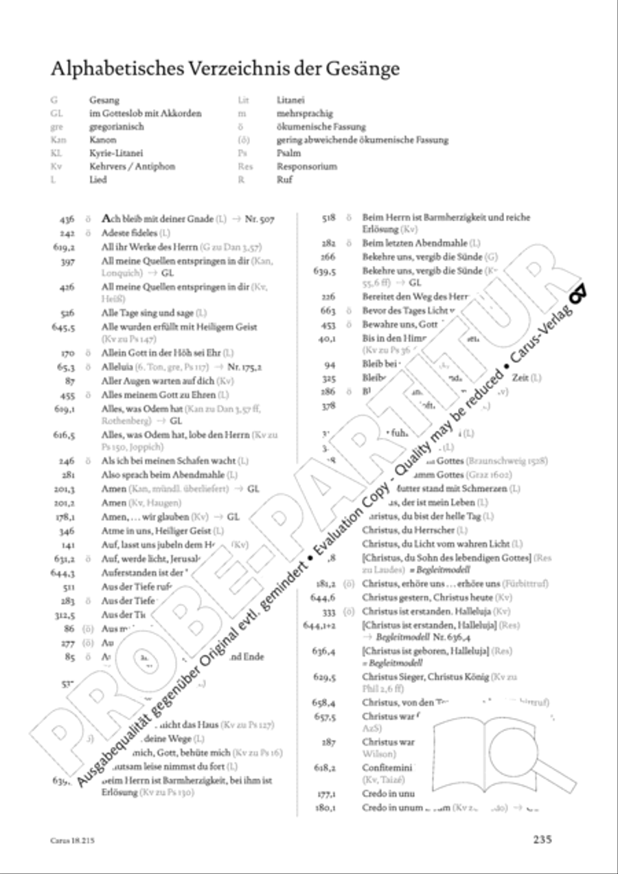 Gitarrenbuch zum Gotteslob Guitar scores gallery preview page 219