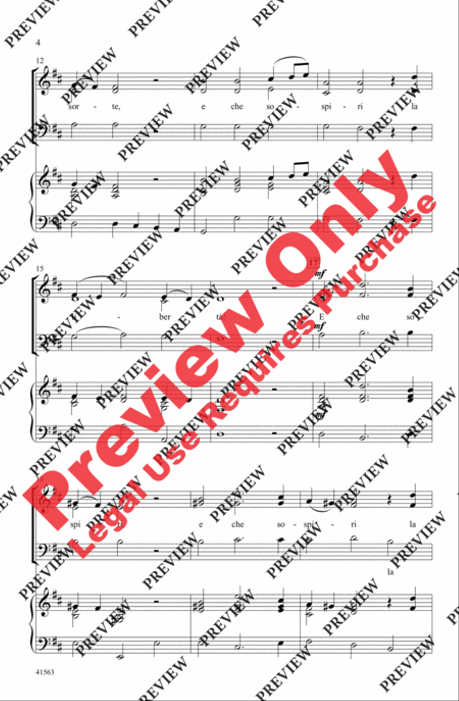 Lascia Ch'io Pianga 3-Part scores gallery preview page 4