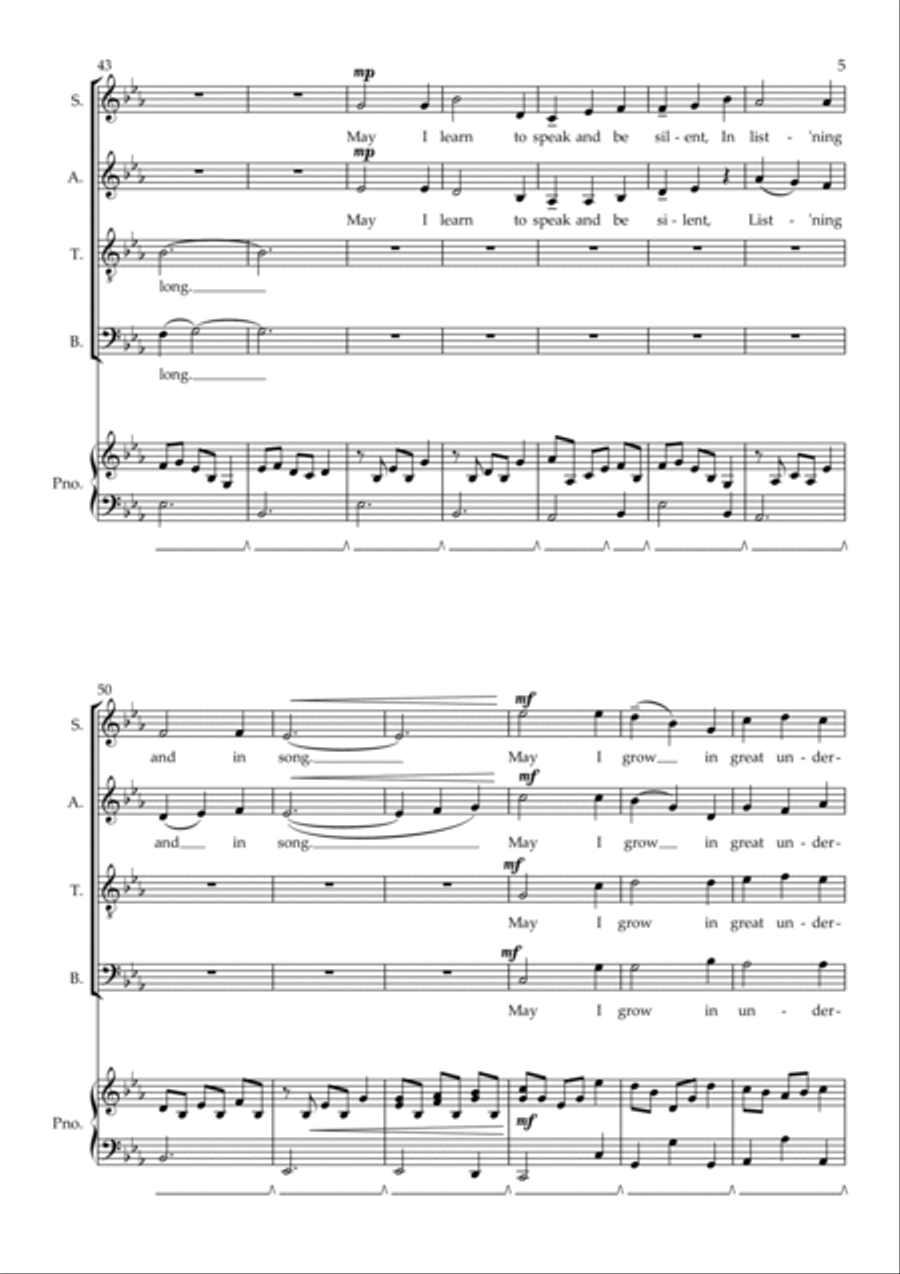 Farewell Blessing Farewell Blessing 4-Part scores gallery preview page 5
