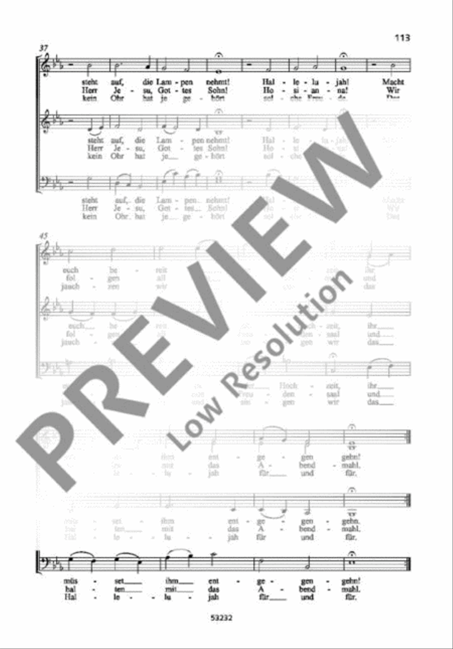 Wachet auf, ruft uns die Stimme A Cappella scores gallery preview page 4