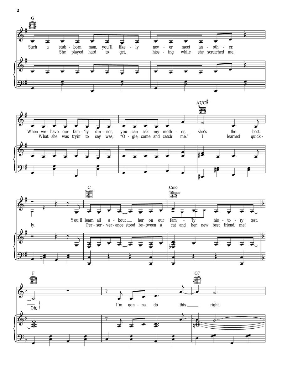 Never Ever Getting Rid Of Me (from Waitress The Musical) Piano, Vocal, Guitar scores gallery preview page 2