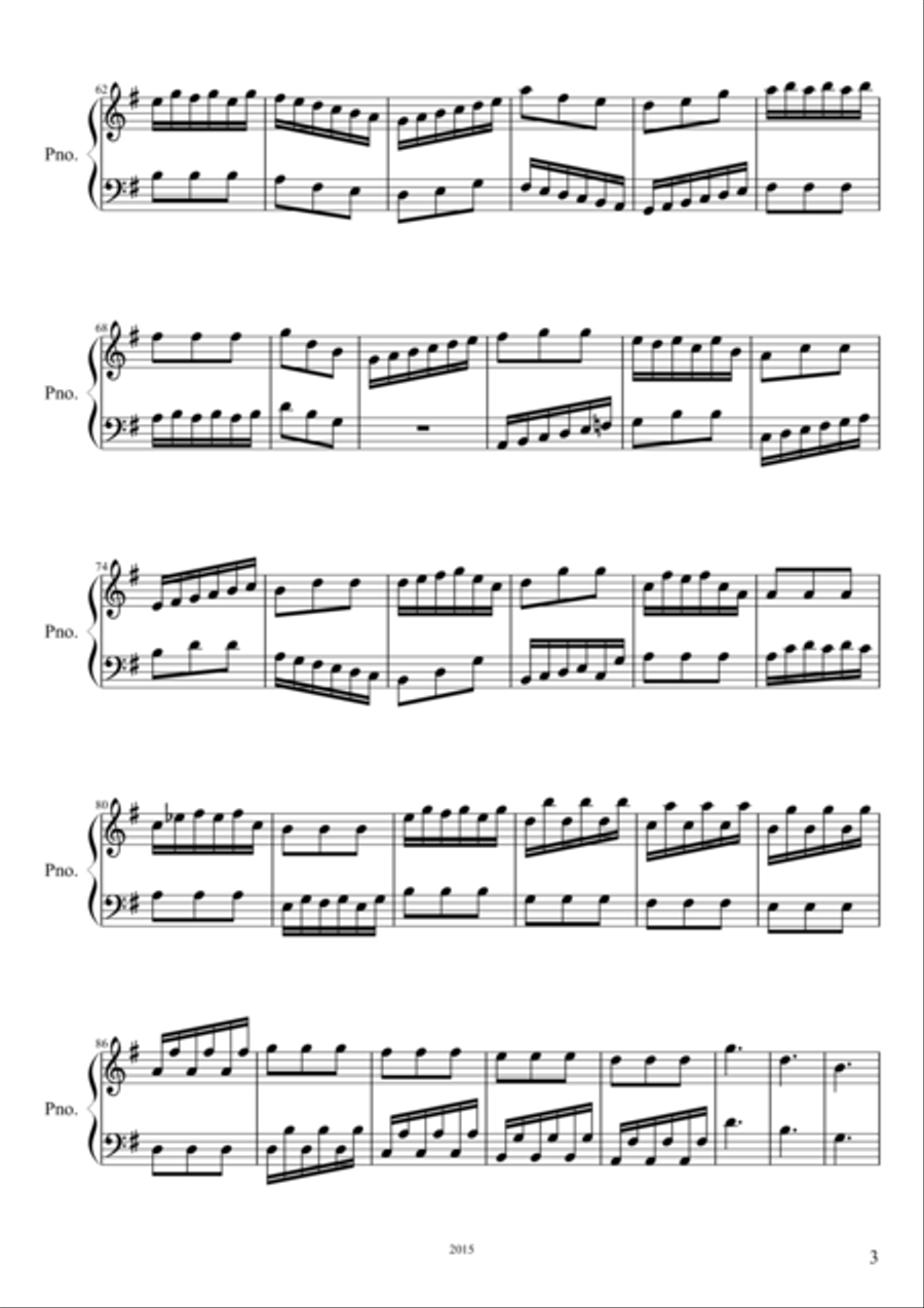 Piano Invention in G Major Piano Solo scores gallery preview page 3