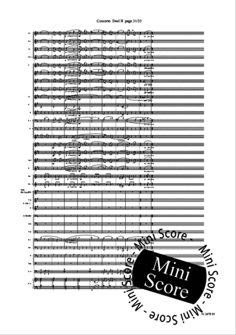 Concerto for Trumpet part 2 and 3 Concert Band scores gallery preview page 35