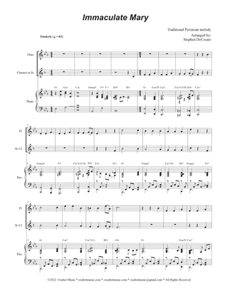 Immaculate Mary (Duet for Flute and Bb-Clarinet)