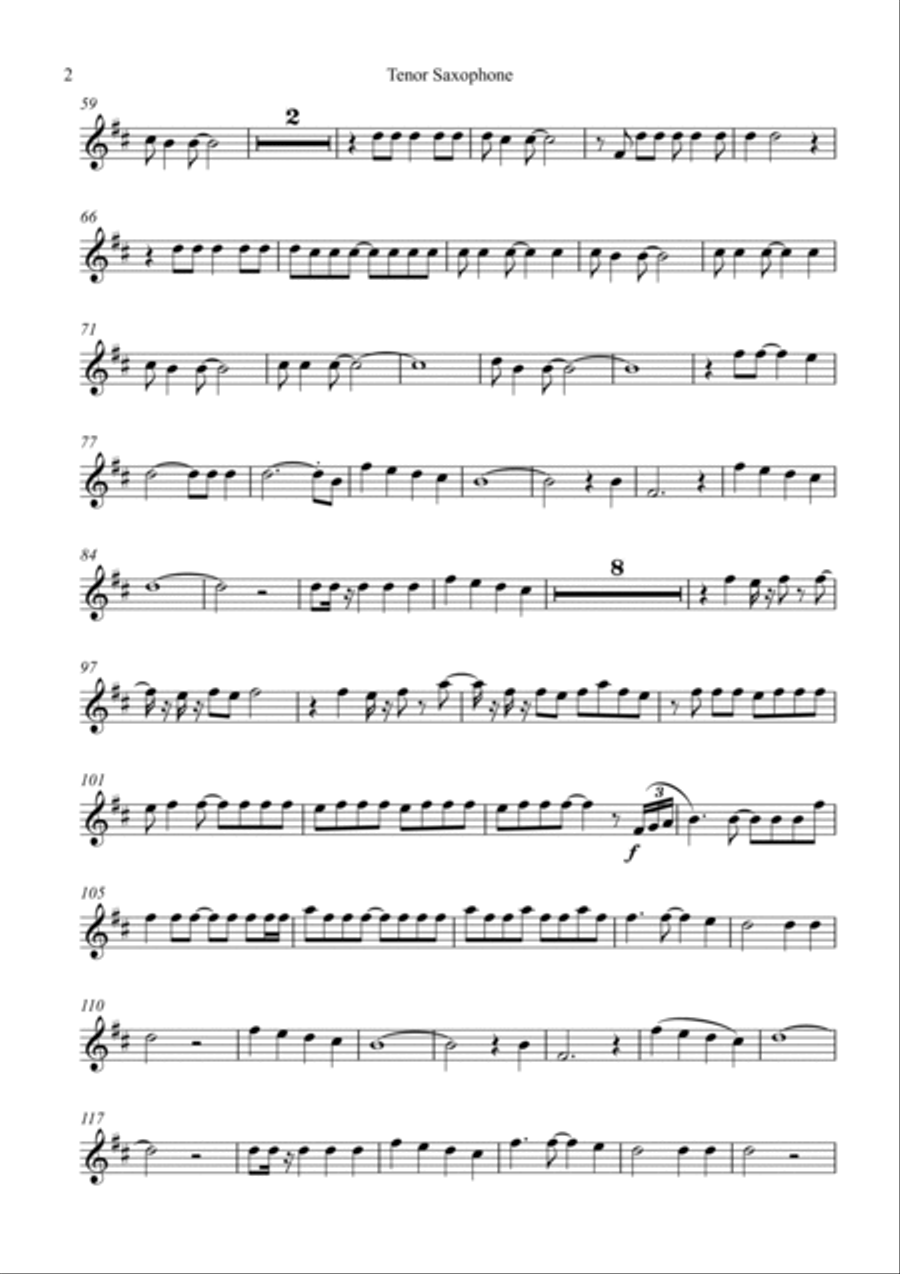 Otherside Tenor Saxophone scores gallery preview page 2