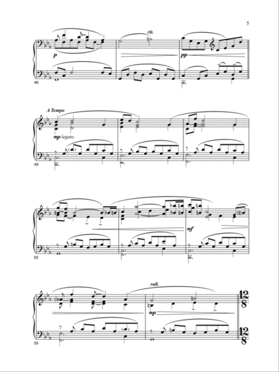 Sonata In Darkness (from The Batman) Piano Solo scores gallery preview page 5