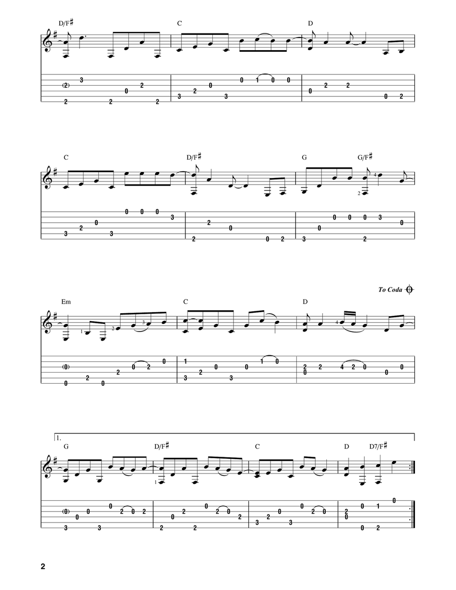 Wonderful Tonight Acoustic Guitar scores gallery preview page 2