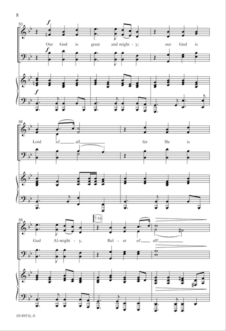 The Mighty Power of God 4-Part scores gallery preview page 8