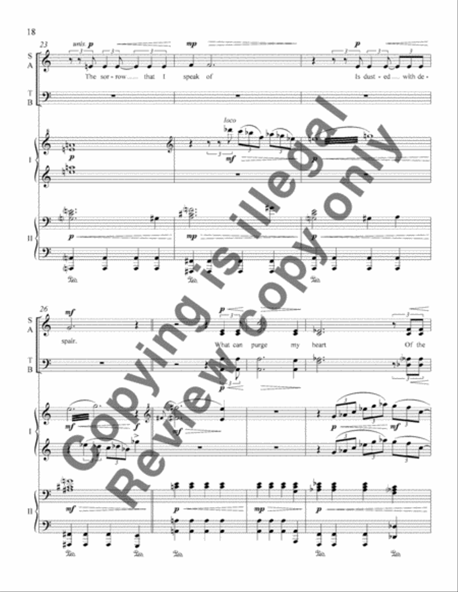 Afro-American Fragments: 4. Song for Billie Holiday 4-Part scores gallery preview page 5