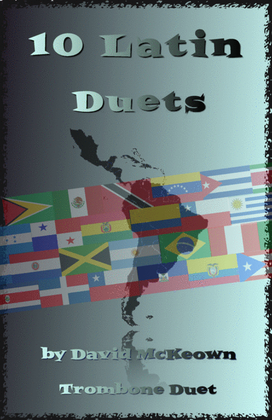 Book cover for 10 Latin Duets, for Trombone