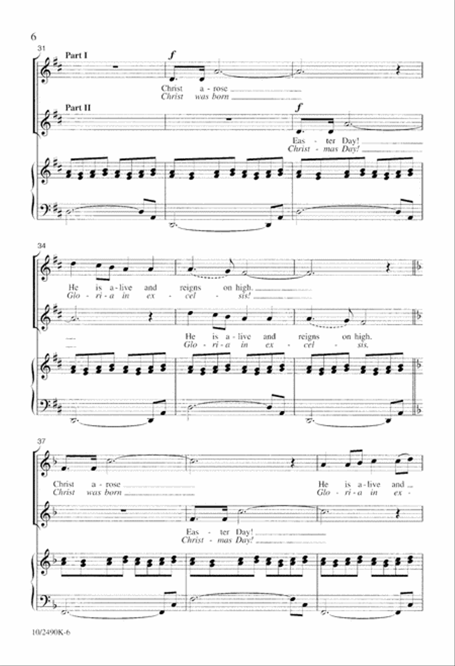 Christ Arose Easter Day Christ Arose Easter Day 2-Part scores gallery preview page 6