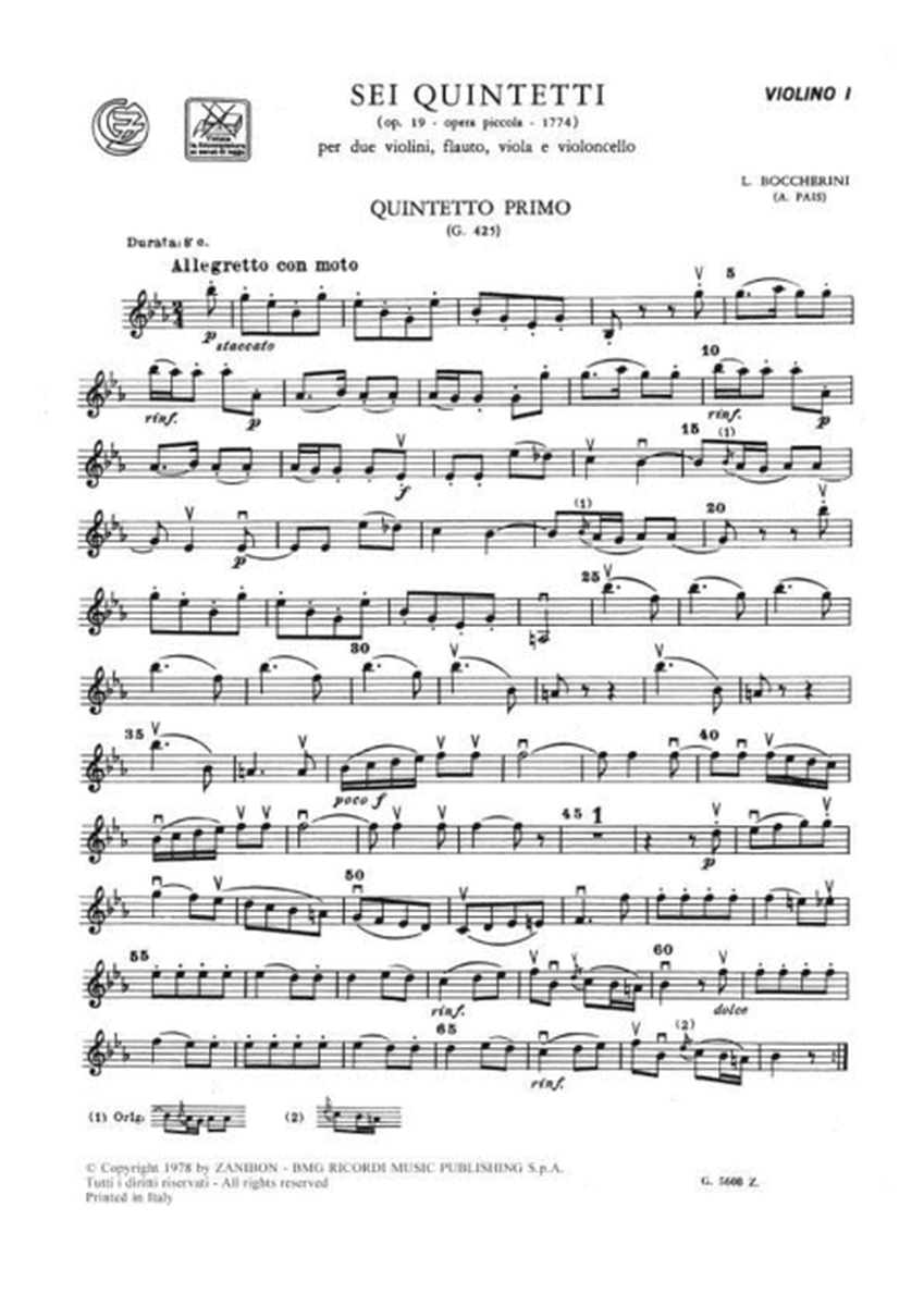 6 Quintet Op. 19 (1797) Opera Piccola