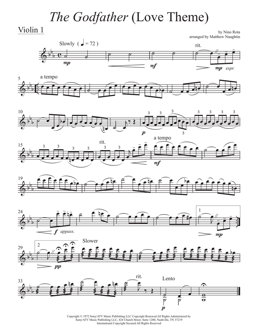 The Godfather (love Theme) String Orchestra scores gallery preview page 5
