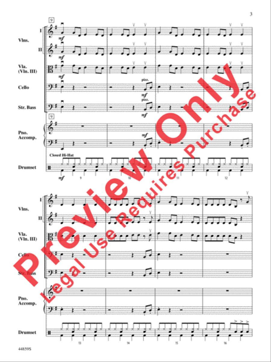 Uptown Funk, Theme from String Orchestra scores gallery preview page 4