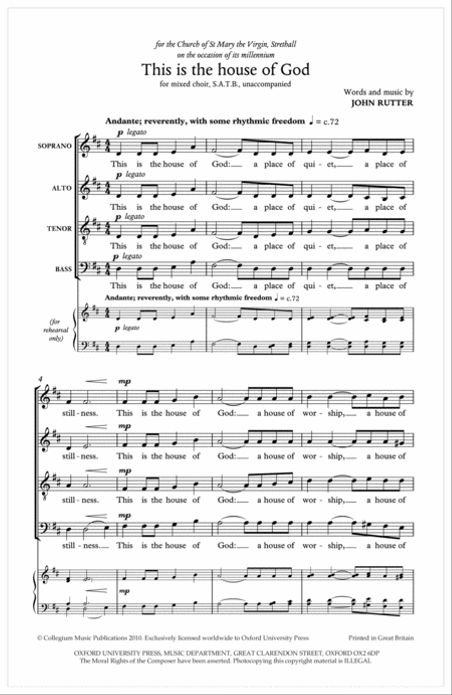This is the house of God 4-Part scores gallery preview page 2