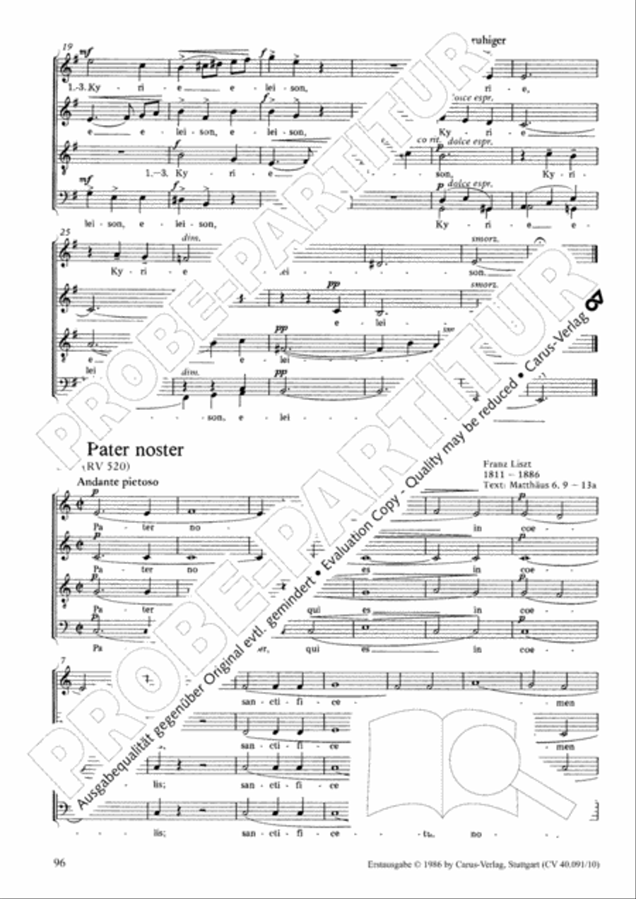 Geistliches Chorbuch der Romantik Choir scores gallery preview page 97