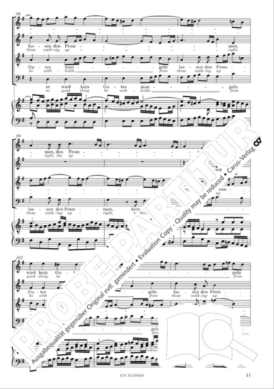 God the Lord is sun and shield (Gott, der Herr, ist Sonn und Schild) 4-Part scores gallery preview page 12