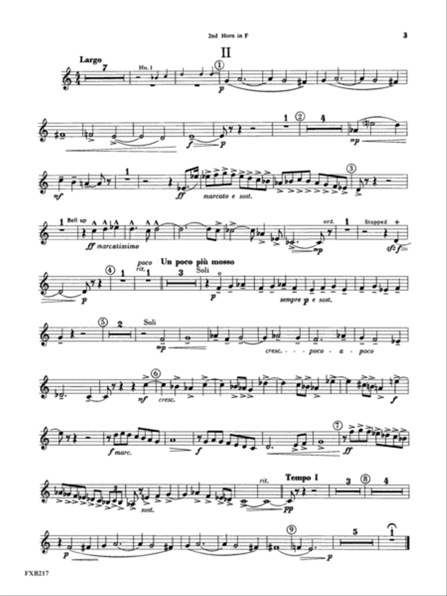 Symphony for Brass and Percussion: 2nd F Horn Concert Band scores gallery preview page 3