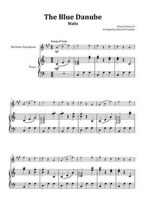 Book cover for The Blue Danube - Baritone Saxophone and Piano