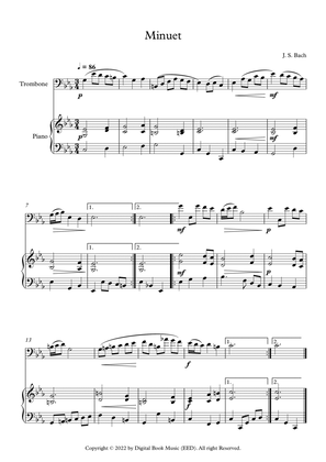 Minuet (In D Minor) - Johann Sebastian Bach (Trombone + Piano)