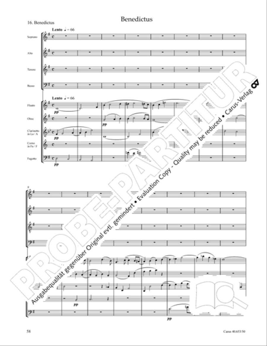 Mass in D Major (Missa in D) 4-Part scores gallery preview page 59