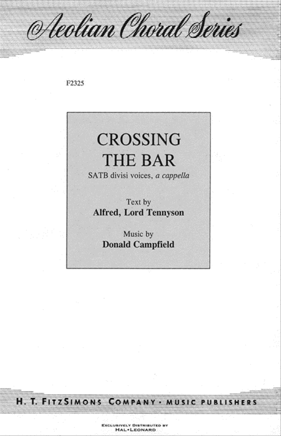 Crossing the Bar